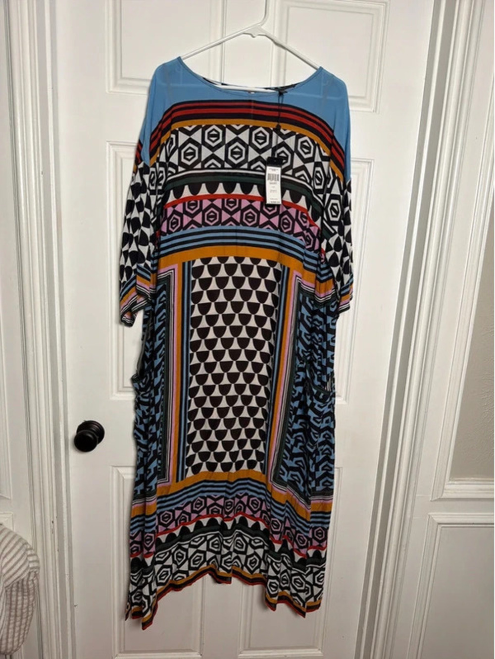 NWT Kaftan Dress Boho Geometric Large Maxi